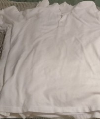 5 white polo children’s uniform shirts size 18 husky pre-owned no stains