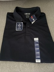 IZOD Boys Short Sleeve Wrinkle Resistant Moisture Wicking Polo Shirt