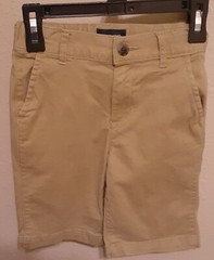 L@@K – Boys Khaki Children’s Place School Uniform Shorts Sz 7 Slim Adj waist