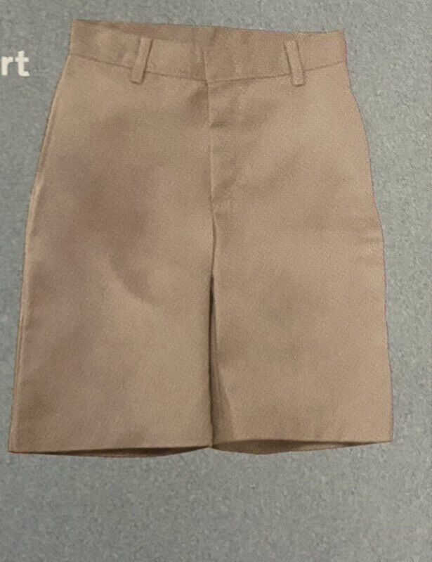 K12 Gear, Boy’s Flat Front Shorts, Khaki. Regular Sizes, Style# 6446