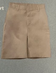 K12 Gear, Boy’s Flat Front Shorts, Khaki. Regular Sizes, Style# 6446