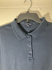 Lands’ End Boys Polo Shirt Blue L 14-16 Long Sleeve Uniform School Top