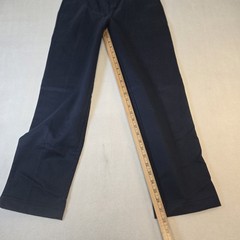 Lands End Dress Navy Blue Pants Boys 12 Husky Chino Uniform Flat Front School
