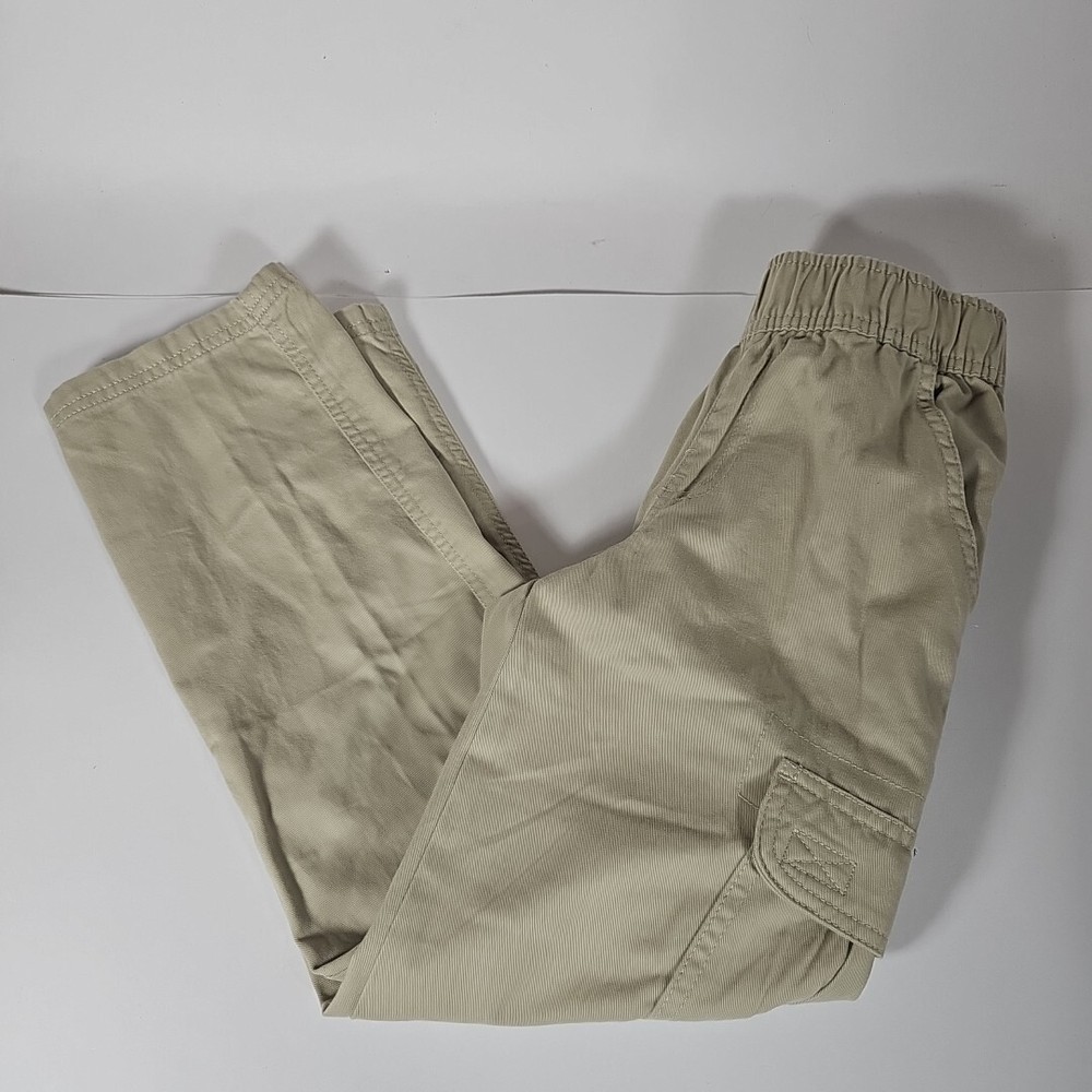 The Childrens Place Adjustable Tan Cargo Uniform Pants Boys Size 7