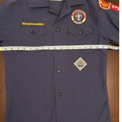 Boy Scouts of America Uniform Shirt Patches Youth Medium With Iron On Patches