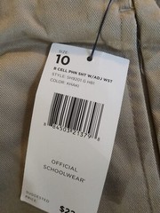 NWT French Toast Boys Pull On Uniform Khaki Shorts Size 10 Adjustable Waist