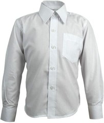 Authentic Galaxy School Uniform Long Sleeve White Polo Shirt Kids Size 10