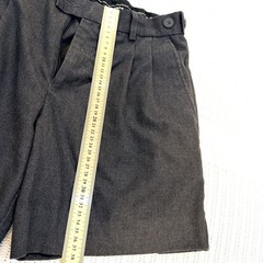 Uni-Gate Boys School Shorts Grey Pleated Adjustable Waist Size [ 13-14 years]