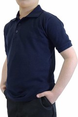 Boy’s School Uniform Short Sleeve Navy Blue Polo Shirt TAGLEss Galaxy Sz 5