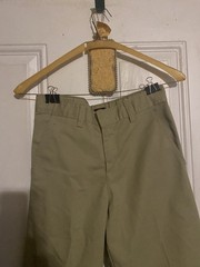 Dickies Khaki Uniform Pants Size 14R 26 W Preteen/Youth EUC Flat Front