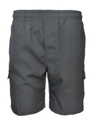 Shorts with Boys School Cargo Two Side Leg Pockets and Name tag Label