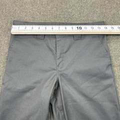Dickies Boys Work Shorts Size 16 Gray Flat Front Uniform Skate 26 Waist Logo
