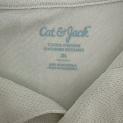 Cat and Jack Boys School Uniform Short Sleeve Polo Shirt White XL