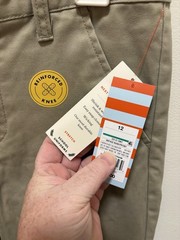 vintage khaki cat and jack school uniform pants size 12 new