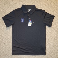 NWT Men’s M 36/37 IZOD Navy Blue Short Sleeve Polyester Polo Approved Schoolwear