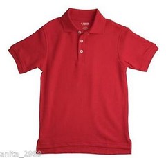 New! FRENCH TOAST School Uniforms Boys Sz 4 Short Sleeve POLO Shirt Red