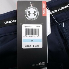 UNDER ARMOUR NWT School Uniform Slim Straight Navy Pants Boy’s Sz 20 NEW $50