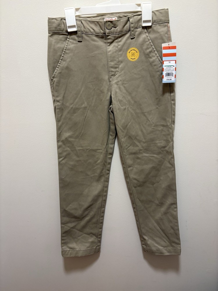 vintage khaki cat and jack school uniform pants size 12 new