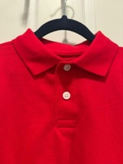 NEW Cat & Jack Red Collar Uniform Short Sleeve Polo (S 6/7)