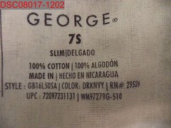 NWOT- George Boys Dark Navy Adjustable Waist Uniform Pants, Size 7S, 72097231131