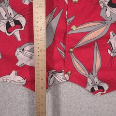 Bugs Bunny Vest Boys Large Red Looney Tunes Cartoon Graphic Waistcoat Novelty