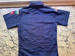Boy Scouts of America BSA Uniform Shirt Youth Medium Navy Blue w/ Patches