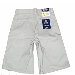 Chaps Boys Uniform Shorts Gray Wrinkle Resistant Pleated Front 12 Regular New