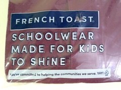 French Toast Kids School Wear Burgundy Long Sleeve Pique Polo size 2XL (18/20)
