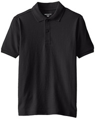 Little Boy’s Dockers Short Sleeve Pique Polo Shirt Schoolwear Black