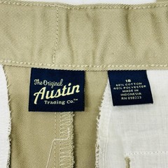 AUSTIN Sz 18 Boy’s Khaki School Uniform Pants Adjustable Waist Cotton Blend •VG‼