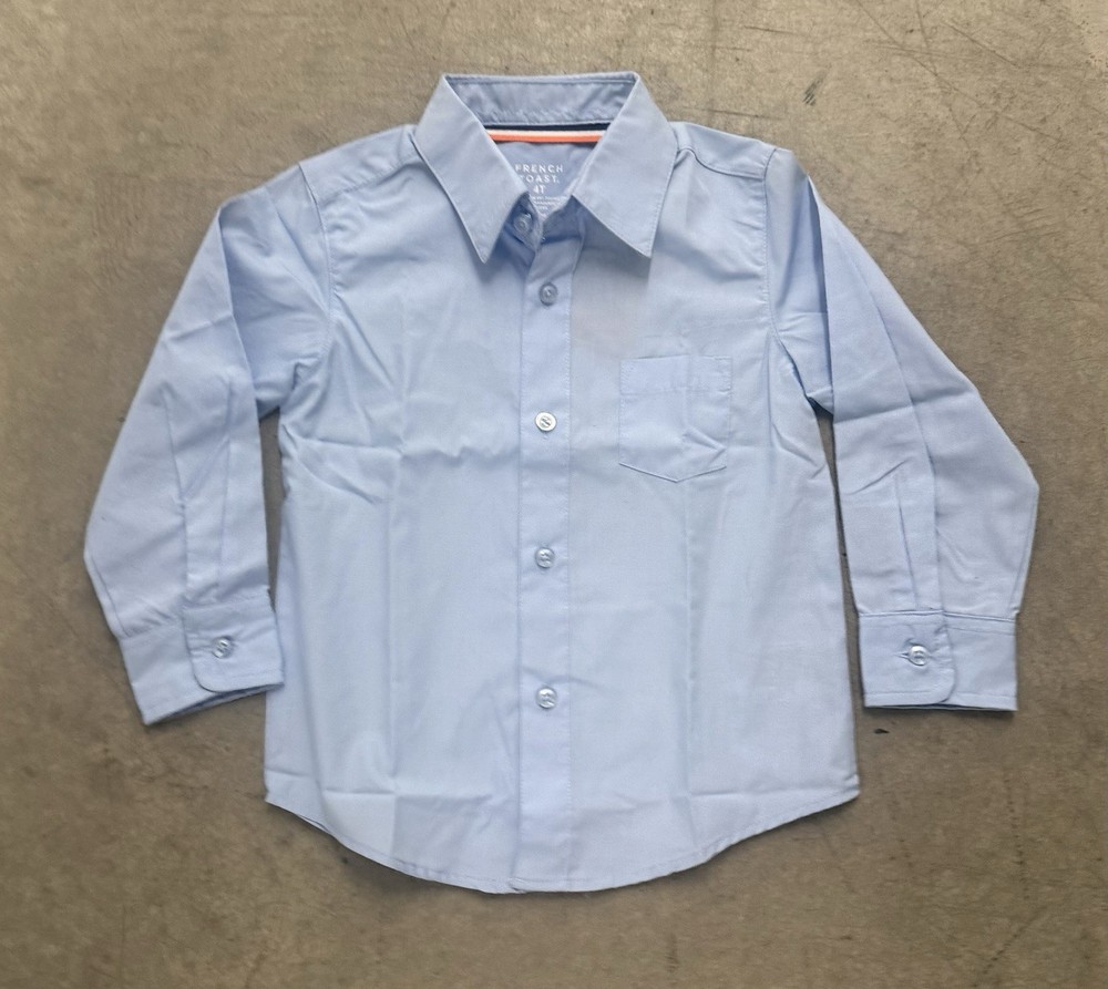French Toast Light Blue Dress Shirt Size 4T