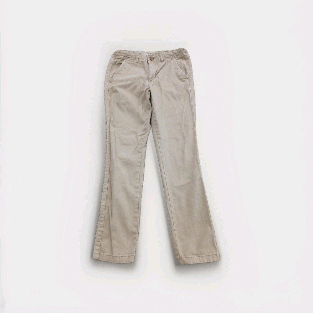 Arizona Jean Boys 14 Flex Tan Khaki Beachy School Uniform Adjustable Waist