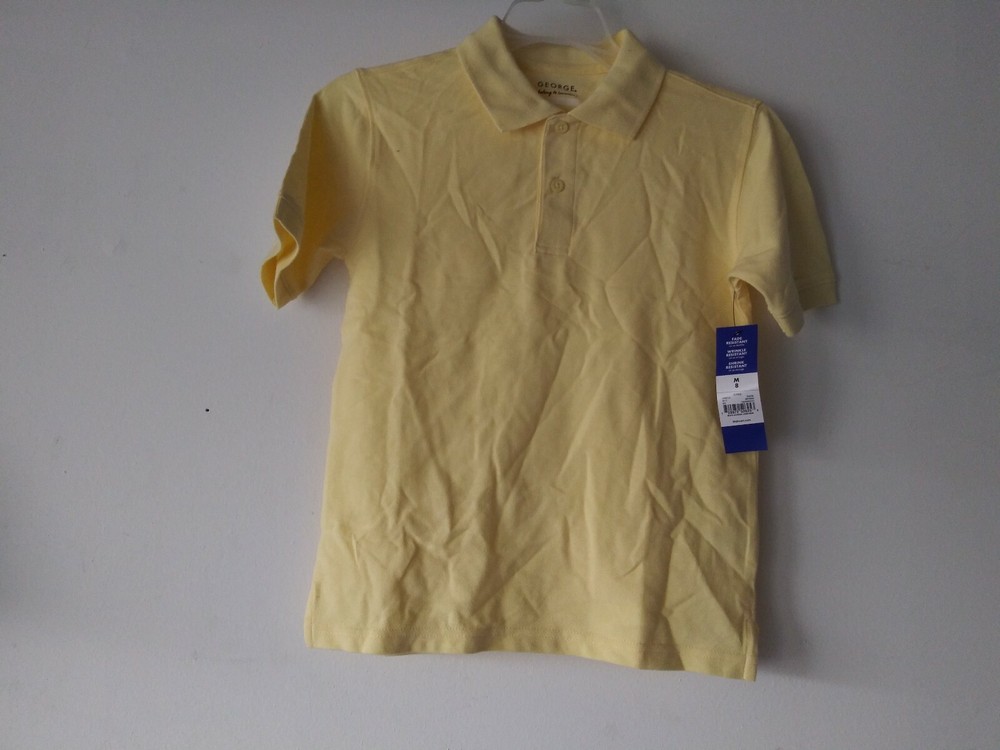 George Boys School Uniform Short Sleeve Polo Shirt Yellow size 8