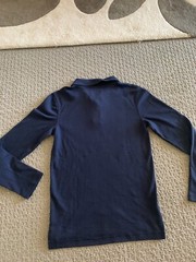 Cherokee Boys Uniform Long Sleeve Polo Size L (12/14) Blue