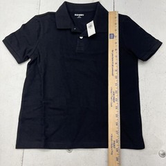 Old Navy Black Jack Uniform Pique Short Sleeve Polo Boys Size Medium (8) NEW