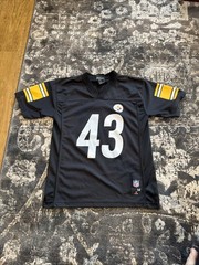 NFL Pittsburgh Steelers Football Jersey #43 Troy Polamalu Size: M (Boy)