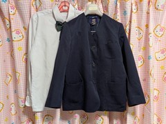 E141 ^_^Japanese SchoolGirl Uniform Winter! Defect Set! It’s still usable!! S~M