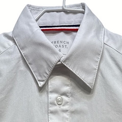 NWOT French Toast LS Solid White School Uniform Button Down Shirt, Boys 6