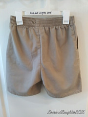 School Uniform Shorts Boys Size 10 Khaki Elastic Waist Band Unisex