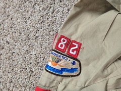 Vintage Boy Scouts Of America Shirt Boys Large Brown Official Uniform USA Made