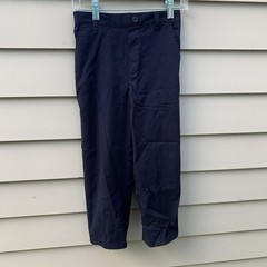 French Toast Boys 3 Pair School Uniform Elastic Back Pants size 6 Tan & Navy