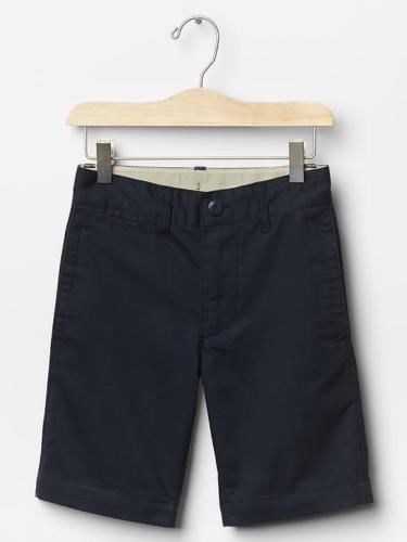 GAP Kids Boys Size 5 Shield NAVY BLUE Uniform Flat Front Shorts NEW