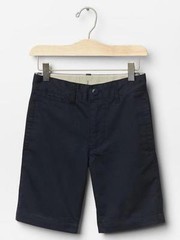 GAP Kids Boys Sz 14 Husky KHAKI BEIGE Uniform Flat Front Shorts Washwell