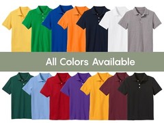 3 Pack School Uniform Polo for Boys Choose Shirts Color – Sizes 4-20 Many Colors