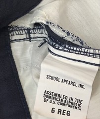 School Apparel Pleated Shorts Navy Boys Size 6 Regular Fit