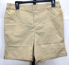 French Toast Schoolwear Pull On Elastic Waist Tan Shorts Size 18 Youth NWT