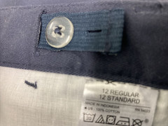 NWT Boy’s Old Navy Blue Brushed Cotton Straight Leg Uniform Pants – Size 12