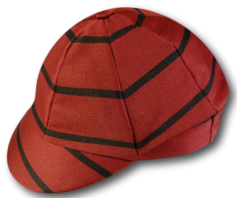 Maroon & Navy Blue Venetian Stripe Wool Worsted School Uniform / Rowing Cap