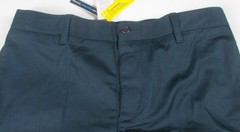 LANDS END Navy School Uniform Plain Front Chino Pants Boys 20 INSEAM 31″ NEW
