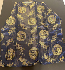 Traditional Asian Outfit Child Size 10 Shirt Pants Navy Blue with Dragons NWT